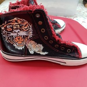 Ed Hardy  leather designs   shoes